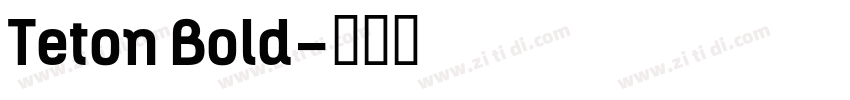 Teton Bold字体转换